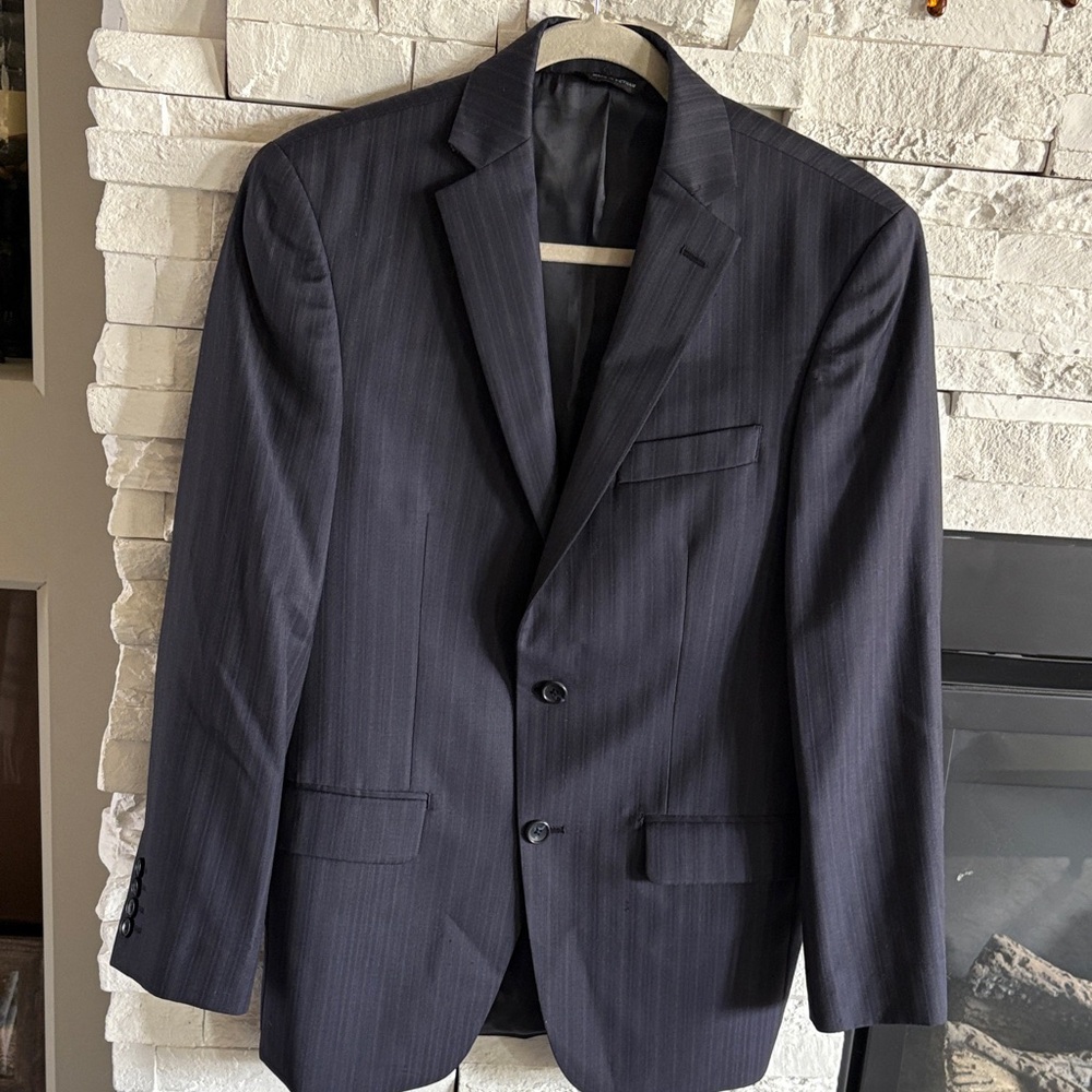 Marc Anthony Charcoal Pinstripe Blazer